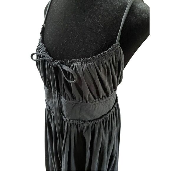 Ulla Johnson Freya Cotton Spaghetti Strap Sundress Dress Black Noir Women’s 8 - Picture 3 of 15